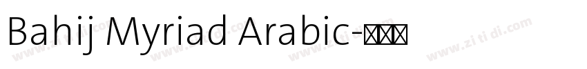 Bahij Myriad Arabic字体转换